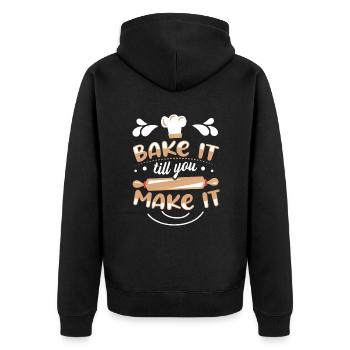 Faites-le cuire jusqu’à ce que vous en fassiez un drôle de design pour Baker - Veste à capuche bio Premium Unisexe - noir - Dos - Nico (187cm)