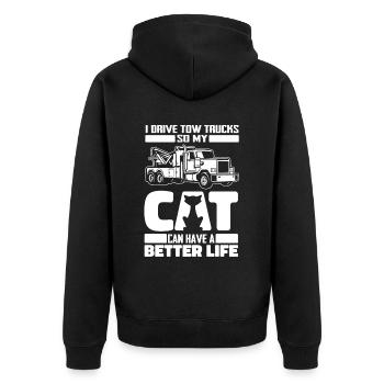 Service de remorquage dépanneuse cat - Veste à capuche bio Premium Unisexe - noir - Dos - Nico (187cm)