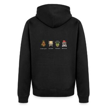 Art History Visual Arts Animals - Unisex Premium Organic Zip Hoodie - black - Back - Nico (187cm)