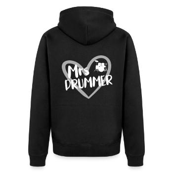 Musicien de batterie - Veste à capuche bio Premium Unisexe - noir - Dos - Nico (187cm)