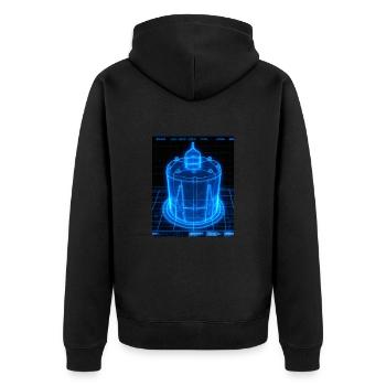 Cake Blueprint Pastry Chef Cake Baking - Unisex Premium Organic Zip Hoodie - black - Back - Nico (187cm)