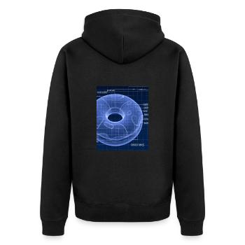 Donut Blueprint Chef Pâtissier Gâteau Cuisson - Veste à capuche bio Premium Unisexe - noir - Dos - Nico (187cm)