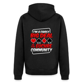 Jeu de cartes Euchre - Veste à capuche bio Premium Unisexe - noir - Dos - Nico (187cm)
