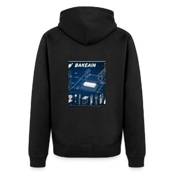 Accessoires de cuisson Tartes Blueprint Chef Pâtissier Gâteau - Veste à capuche bio Premium Unisexe - noir - Dos - Nico (187cm)