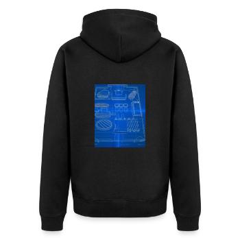 Accessoires de cuisson Tartes Blueprint Chef Pâtissier Gâteau - Veste à capuche bio Premium Unisexe - noir - Dos - Nico (187cm)
