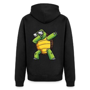 Dab tortue de mer avec lunettes de soleil - Veste à capuche bio Premium Unisexe - noir - Dos - Nico (187cm)