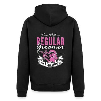 Toiletteur pour animaux de compagnie Je ne suis pas un toiletteur de salon d’animaux régulier - Veste à capuche bio Premium Unisexe - noir - Dos - Nico (187cm)