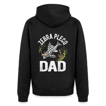 Poisson-chat zèbre Papa Hypancistrus Poissonnier - Veste à capuche bio Premium Unisexe - noir - Dos - Nico (187cm)