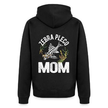 Poisson-chat zèbre Mama Hypancistrus Poissonnier - Veste à capuche bio Premium Unisexe - noir - Dos - Nico (187cm)