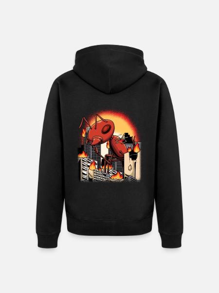 Fire ant Red ant - Unisex Premium Organic Zip Hoodie - black