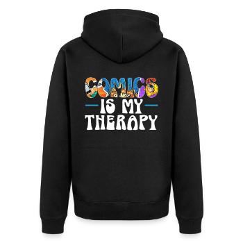 Comics Collector Comic Reader Fictional Characters - Unisex Premium Organic Zip Hoodie - black - Back - Nico (187cm)