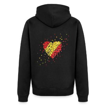 Drapeau espagnol Espagne España Drapeau espagnol - Veste à capuche bio Premium Unisexe - noir - Dos - Nico (187cm)