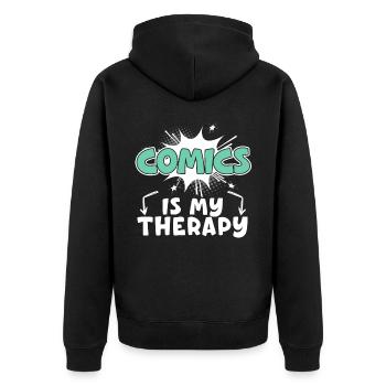 Comics Collector Comic Reader Fictional Characters - Unisex Premium Organic Zip Hoodie - black - Back - Nico (187cm)