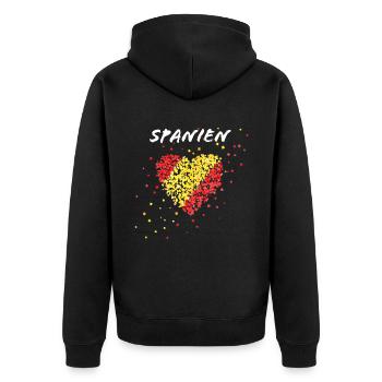 Espagne Espagnol Drapeau espagnol Drapeau Espagnefan - Veste à capuche bio Premium Unisexe - noir - Dos - Nico (187cm)