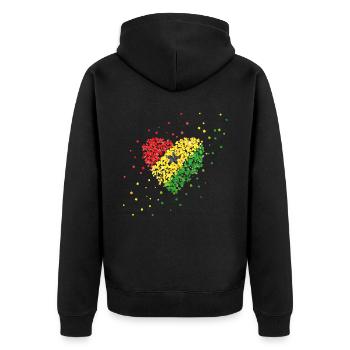 Ghana Ghana Flag GhanaFlag Ghanese Ghanesin - Veste à capuche bio Premium Unisexe - noir - Dos - Nico (187cm)