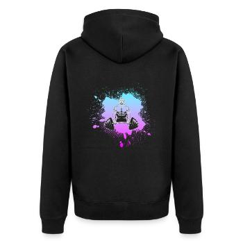 Culturisme - Veste à capuche bio Premium Unisexe - noir - Dos - Nico (187cm)