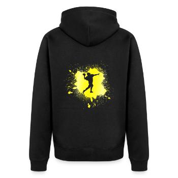 Football américain - Veste à capuche bio Premium Unisexe - noir - Dos - Nico (187cm)