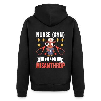 Infirmière infirmière - Veste à capuche bio Premium Unisexe - noir - Dos - Nico (187cm)
