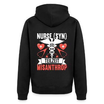 Infirmière infirmière - Veste à capuche bio Premium Unisexe - noir - Dos - Nico (187cm)