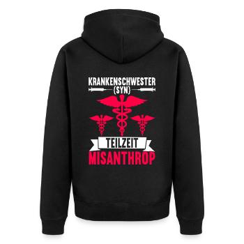 Infirmière infirmière - Veste à capuche bio Premium Unisexe - noir - Dos - Nico (187cm)