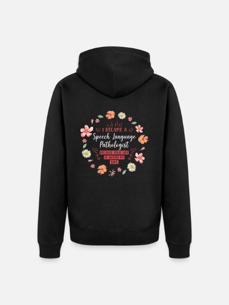 Speech Therapist Therapy Assistant - Unisex Premium Organic Zip Hoodie - black