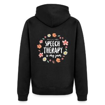 Assistant orthophoniste - Veste à capuche bio Premium Unisexe - noir - Dos - Nico (187cm)