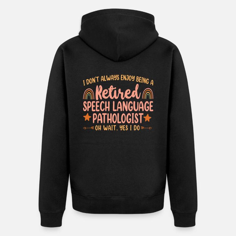 Speech Therapist Therapy Assistant - Unisex Premium Bio Zip Hoodie - Schwarz