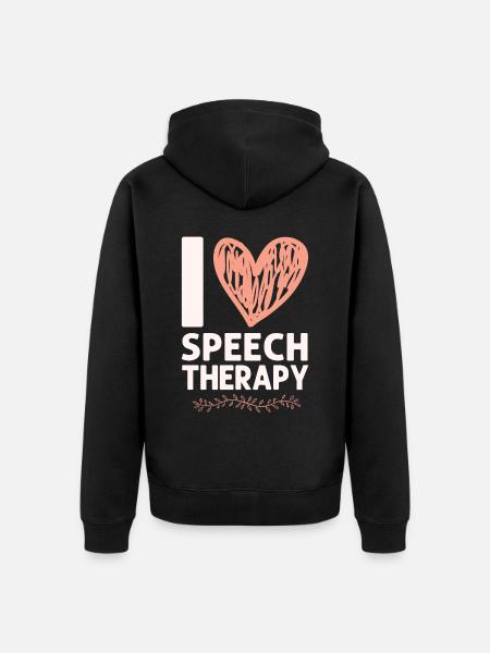 Speech Therapist Therapy Assistant - Unisex Premium Bio Zip Hoodie - Schwarz