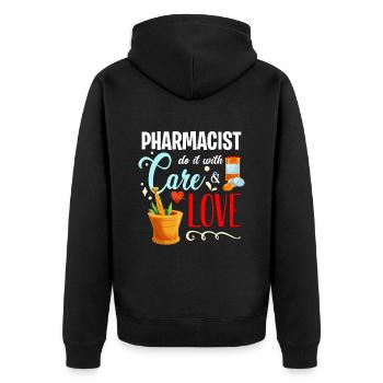 Pharmacy Technician Pharmacist Do It With Medicine - Unisex Premium Organic Zip Hoodie - black - Back - Nico (187cm)