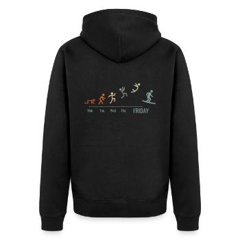 Snowboards Snowboarding Weekend Snowboarders - Unisex Premium Organic Zip Hoodie - black - Back - Nico (187cm)