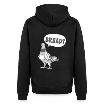 Funny Pigeon Fancier & Pigeons Whisperer Carrier Pigeon - Unisex Premium Organic Zip Hoodie - black - Back - Nico (187cm)