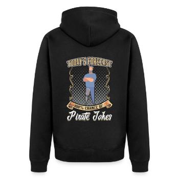 100 pour cent de chance de prothèse de jambe Pirate Jokes - Veste à capuche bio Premium Unisexe - noir - Dos - Nico (187cm)