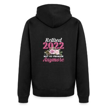 Retraite - Veste à capuche bio Premium Unisexe - noir - Dos - Nico (187cm)
