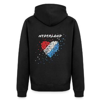 Nederland Netherlands Dutch Holland Flag - Unisex Premium Organic Zip Hoodie - black - Back - Nico (187cm)