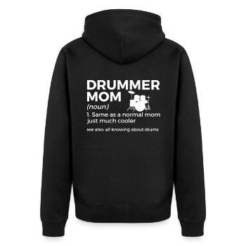 Musicien de batterie - Veste à capuche bio Premium Unisexe - noir - Dos - Nico (187cm)