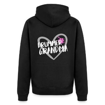 Musicien de batterie - Veste à capuche bio Premium Unisexe - noir - Dos - Nico (187cm)