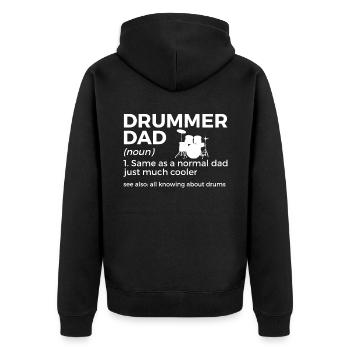 musicien de batterie - Veste à capuche bio Premium Unisexe - noir - Dos - Nico (187cm)