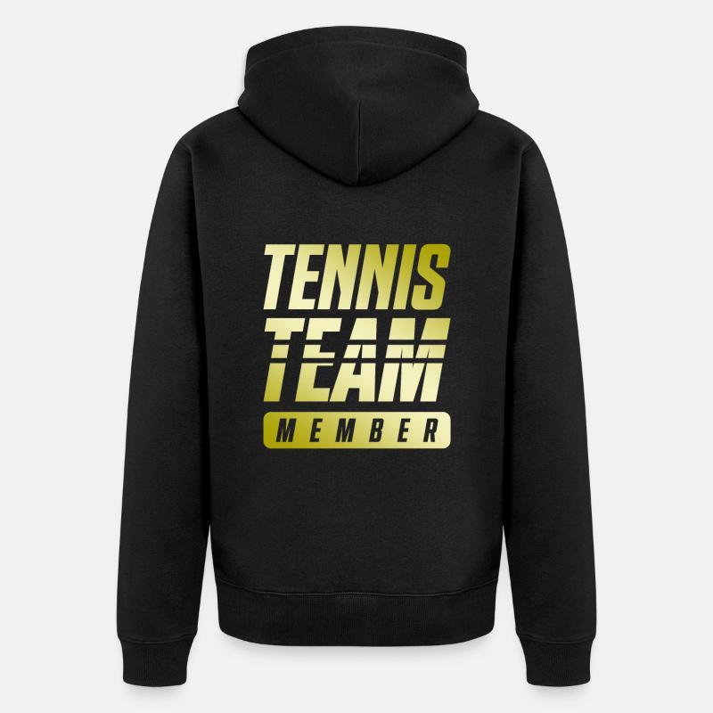Équipe de tennis - Veste à capuche bio Premium Unisexe - noir