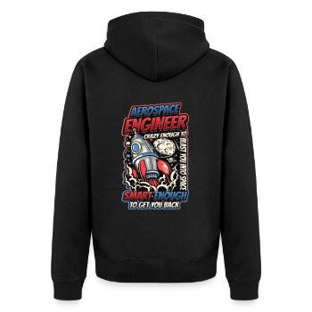 Ingénieur aérospatial - Veste à capuche bio Premium Unisexe - noir - Dos - Nico (187cm)