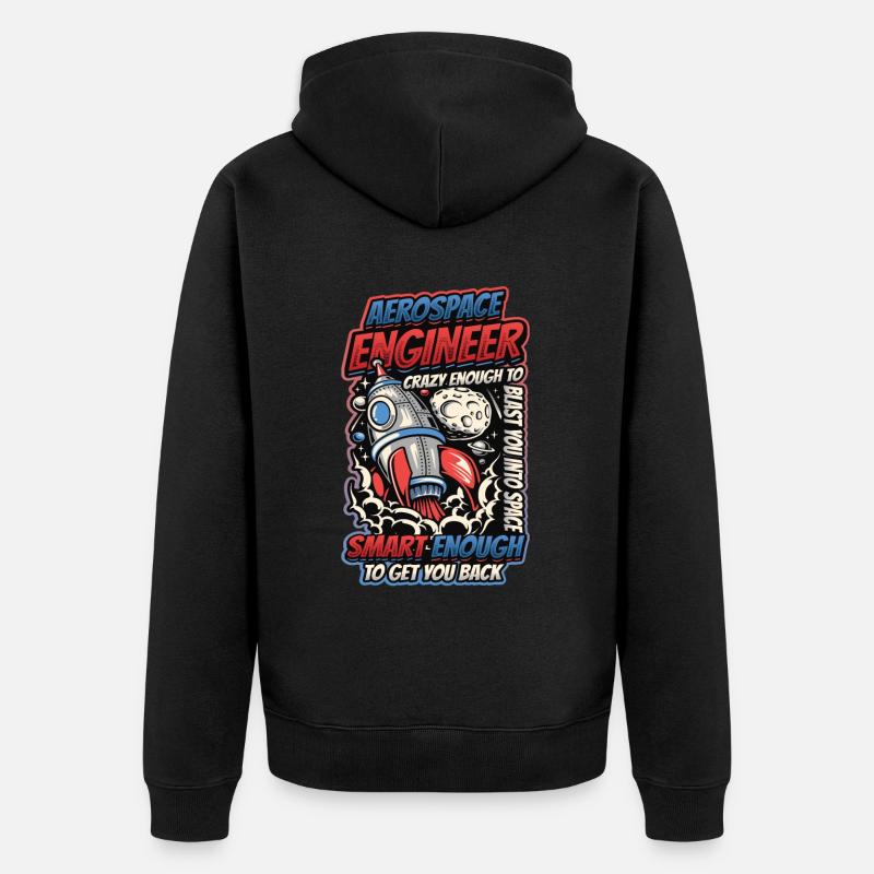 Ingénieur aérospatial - Veste à capuche bio Premium Unisexe - noir
