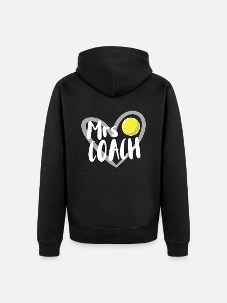 Tennis Geschenk - Unisex Premium Bio Zip Hoodie - Schwarz