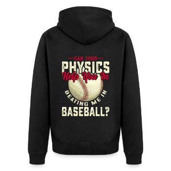 La physique peut-elle m’aider à me lancer dans le baseball? - Veste à capuche bio Premium Unisexe - noir - Dos - Nico (187cm)