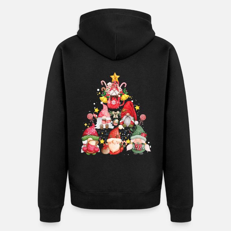 Gnomes de Noël - Veste à capuche bio Premium Unisexe - noir