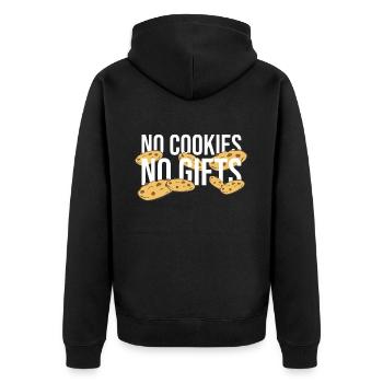 Pas de cookies Pas de cadeaux Sombre - Veste à capuche bio Premium Unisexe - noir - Dos - Nico (187cm)