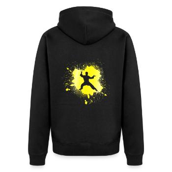 Arts martiaux - Veste à capuche bio Premium Unisexe - noir - Dos - Nico (187cm)