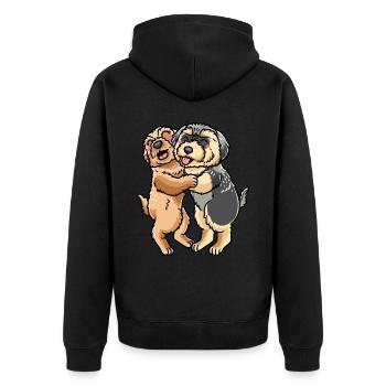 Morkie amoureux des chiens - Veste à capuche bio Premium Unisexe - noir - Dos - Nico (187cm)