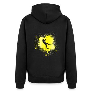 grimper - Veste à capuche bio Premium Unisexe - noir - Dos - Nico (187cm)