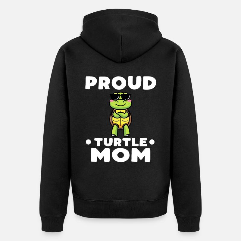 Fière tortue moma - Veste à capuche bio Premium Unisexe - noir