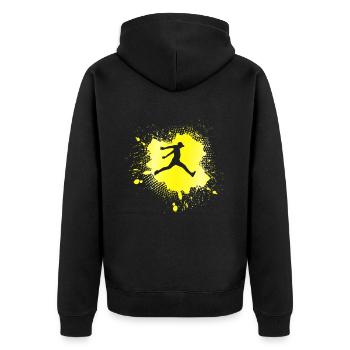 le parkour - Veste à capuche bio Premium Unisexe - noir - Dos - Nico (187cm)