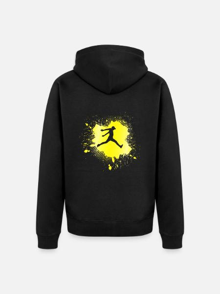 parkour - Unisex Premium Organic Zip Hoodie - black